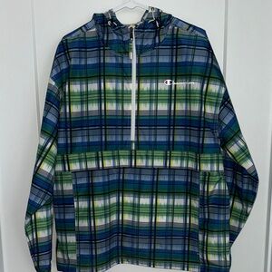 Champion Green and Blue Plaid Jacket